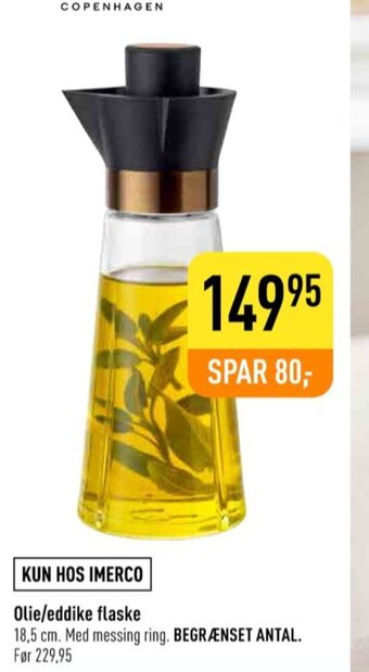 Imerco Rosendahl olie/eddike flaske tilbud