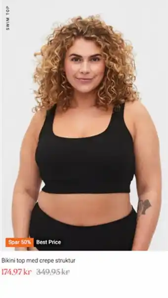 Bikini top med crepe struktur