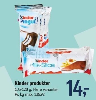 Føtex Kinder produkter tilbud