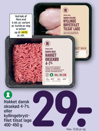 REMA 1000 Rema 1000 hakket oksekød tilbud