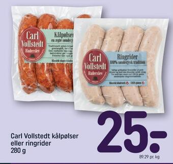REMA 1000 Carl vollstedt's eftf. kålpølser tilbud