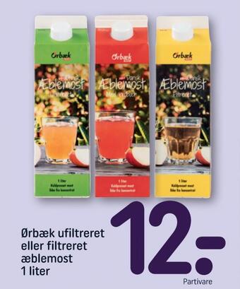 REMA 1000 Ørbæk æblemost filtreret tilbud