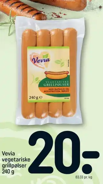 REMA 1000 Vevia vegetarpølser tilbud