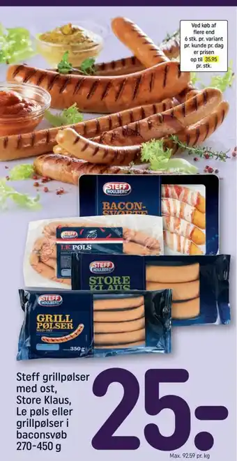 REMA 1000 Steff houlberg grillpølser tilbud