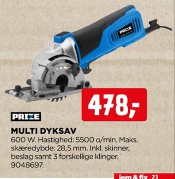 jem & fix Prize dyksav tilbud