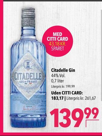 Citti Citadelle gin tilbud