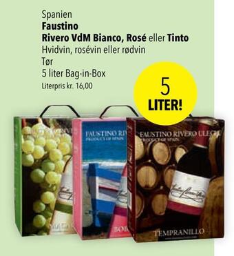 Citti Faustino rivero vdm bianco, rosé eller tinto tilbud