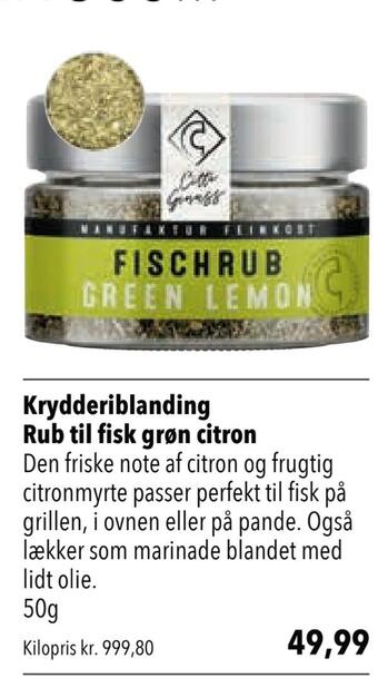 Citti Krydderiblanding rub til fisk grøn citron tilbud