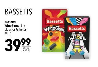 Citti Bassetts winegums eller liqurice allsorts tilbud