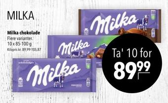Citti Milka chokolade tilbud