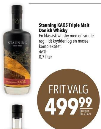Stauning kaos triple malt danish whisky