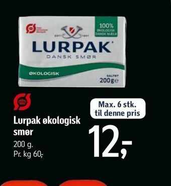Føtex Lurpak økologisk smør tilbud