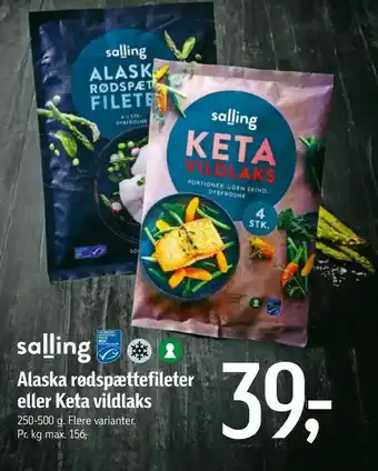 Alaska rødspættefileter eller Keta vildlaks