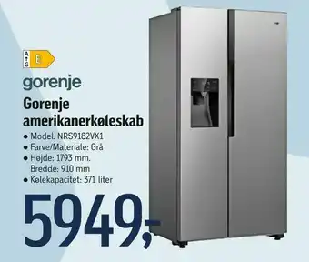 Gorenje amerikanerkøleskab