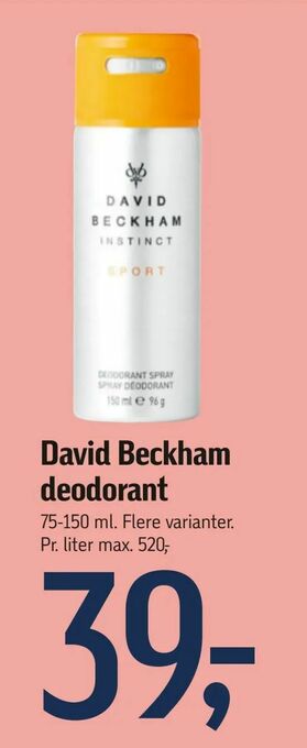 Føtex David Beckham deodorant tilbud
