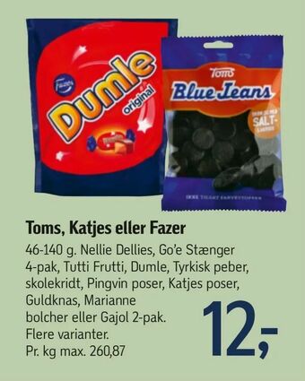 Føtex Toms, Katjes eller Fazer tilbud