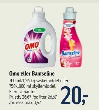 Føtex Omo eller Bamseline tilbud