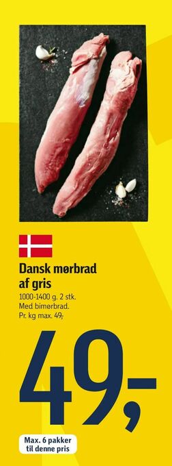 Føtex Dansk mørbrad af gris tilbud