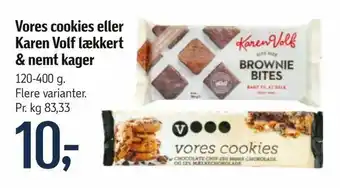 Føtex Vores cookies eller Karen Volf lækkert & nemt kager tilbud