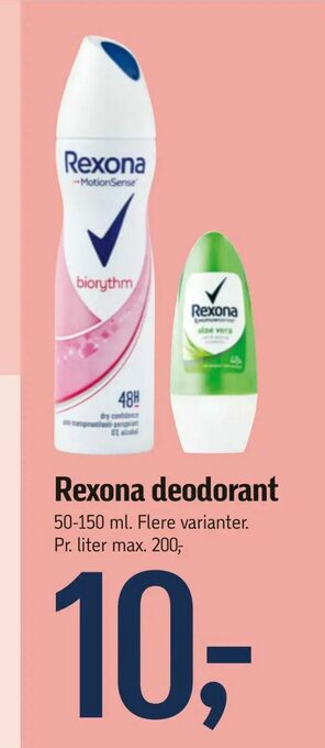 Føtex Rexona deodorant tilbud