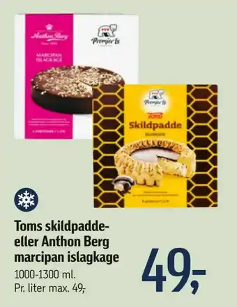 Toms skildpadde eller Anthon Berg marcipan islagkage