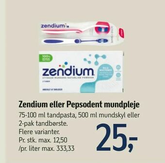 Føtex Zendium eller Pepsodent mundpleje tilbud