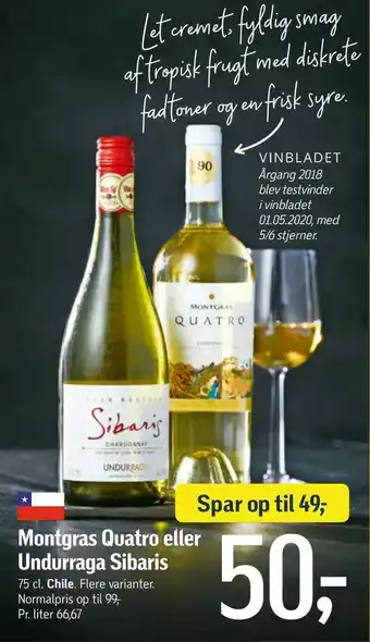 Føtex Montgras Quatro eller Undurraga Sibaris tilbud
