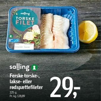 Føtex Ferske torske-, lakse- eller rødspættefileter tilbud