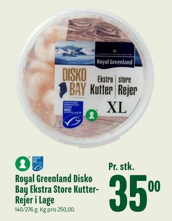 Min Købmand Royal Greenland Disko Bay Ekstra Store Kutter-Rejer i Lage tilbud