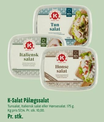 Min Købmand K-Salat Pålægssalat tilbud