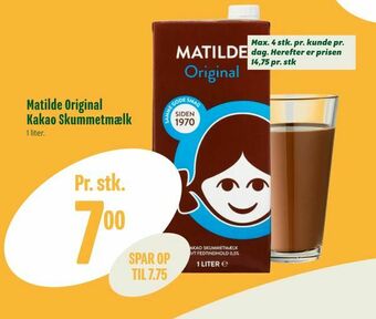 Min Købmand Matilde Original Kakao Skummetmælk tilbud