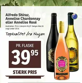 SPAR Alfredo Shiraz, Annelise Chardonnay eller Annelise Rosé tilbud