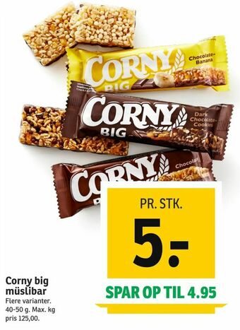 SPAR Corny big müslibar tilbud