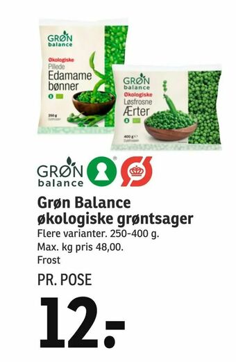 SPAR Grøn Balance økologiske grøntsager tilbud