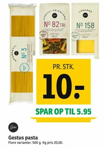 SPAR Gestus pasta tilbud