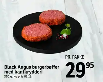 Black Angus burgerbøffer med kantkrydderi