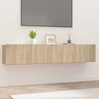 Bolig Center Tv-borde 2 stk. 80x30x30 cm konstrueret træ sonoma-eg tilbud