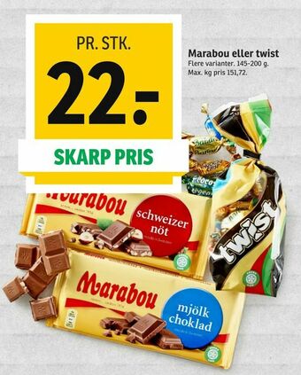 SPAR Marabou eller twist tilbud