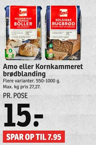 SPAR Amo eller Kornkammeret brødblanding tilbud