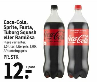 SPAR Coca-Cola, Sprite, Fanta, Tuborg Squash eller Ramlösa tilbud