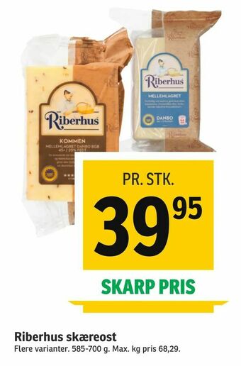 SPAR Riberhus skæreost tilbud