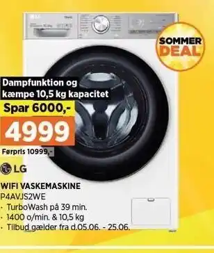 Power Lg wifi vaskemaskine tilbud