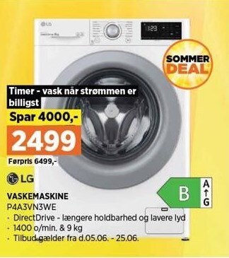 Power Lg vaskemaskine tilbud