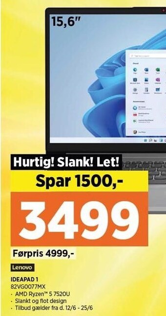 Power Lenovo ideapad 1 tilbud
