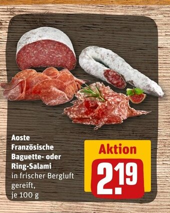 REWE DE Aoste Französische Baguette- oder Ring-Salami tilbud