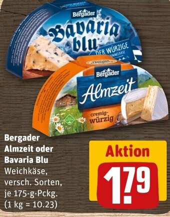 REWE DE Bergader Almzeit oder Bavaria Blu tilbud