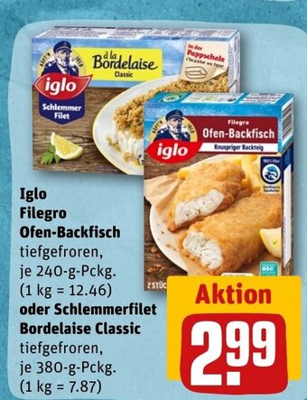 REWE DE Iglo Filegro Ofen-Backfisch tilbud