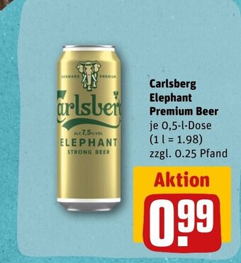 REWE DE Carlsberg Elephant Premium Beer tilbud