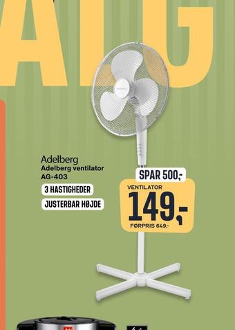 Skousen Adelberg ventilator ag-403 tilbud
