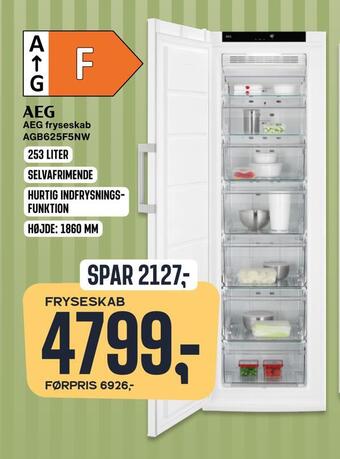Skousen Aeg fryseskab agb625f5nw tilbud